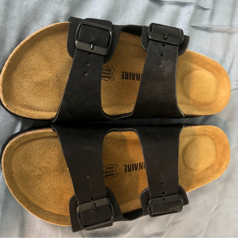 Black Double Strap Sandals NEVER WORN